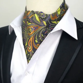 Colorful Paisley Ascot Tie