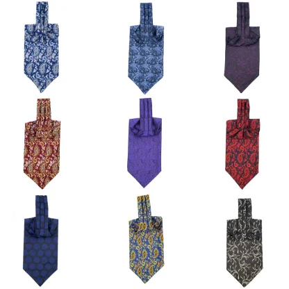 Classic Patterned Ascot Necktie - Image 2