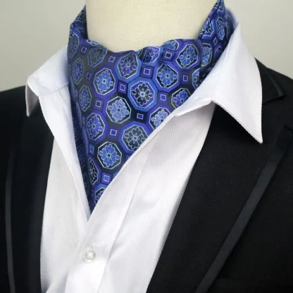 Vintage-Inspired Floral Ascot Tie - Image 6