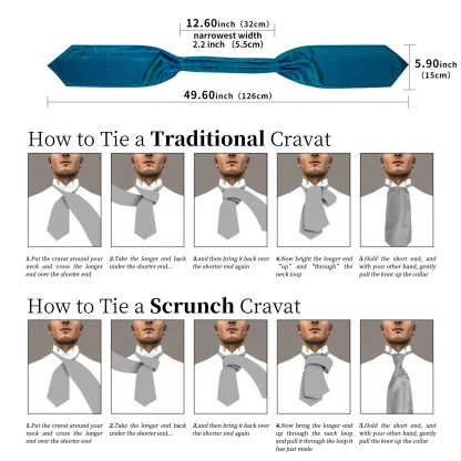 Self-Tied Wedding Ascot Tie - Image 6