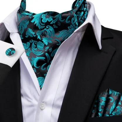 Wedding Prom Ascot Tie Set - Image 5
