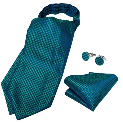 Self-Tied Wedding Ascot Tie - Image 3